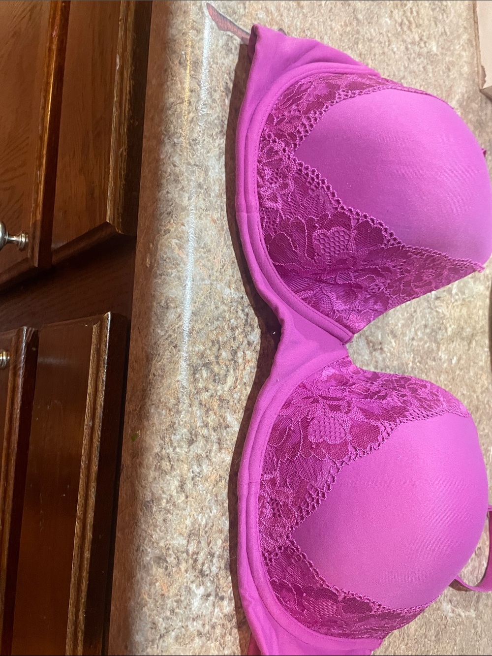 Soma Lace-Trim T-Shirt Bra - Hot Pink